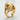 Wolf Skull Jawline Ring, gold vermeil, angled product photo