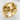 Ram Skull Double Curl Ring in gold vermeil, three-quarter product view