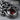 Trinity Garnet Crown Pendant, oxidized silver, close-up view of knotwork and garnet