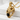 Wolf Skull Onyx Jaw Pendant, gold vermeil, product photo view