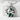 Unicorn Green Thicket Pendant, polished silver finish, front view