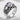 Kraken Amethyst Cradle Ring, oxidized silver, product photo