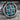 Hattian Lattice Enamel Ring, oxidized silver, close-up of lattice disc and enamel