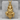 Maya Maize God Husk Pendant in gold vermeil, front view