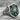 Shamrock Enamel Shield Ring, oxidized, close-up of shield and shamrock detail