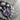 Thistle Amethyst Cluster Pendant, oxidized, close-up of central amethyst and thistle relief