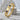 Lapis Knot ID Bracelet in gold vermeil, front angled view
