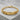 Butterfly Vine Name Bracelet in gold vermeil, front view