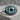 Evil Eye Pearled Lid Ring, oxidized silver, product view on stone