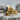 Hematite Tortoise Scute Ring in gold vermeil, front perspective