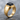 Black Tourmaline Slope Ring, gold vermeil, angled product photo