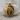 Tiger Eye Stepped Shield Pendant, gold vermeil, front view