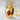 Carnelian Ram Shield Pendant, gold vermeil, angled studio product photo