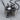 Tooled Saddle Stirrup Pendant, black rhodium plated, studio view
