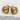 Great Wave Crest Studs Earring — 18K Gold Vermeil, gold vermeil finish, front view