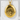 Enso Great Wave Pebble Pendant, gold vermeil finish, front view
