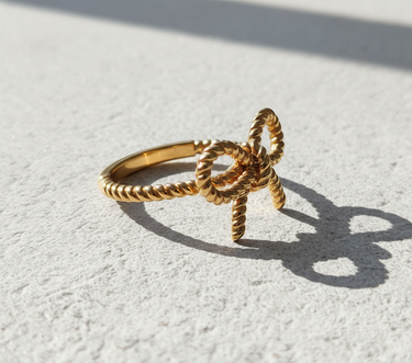 Silver Bow Knot Ring