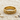 Vintage Scrollwork Wedding Ring, gold vermeil, product photo on sand