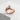 Wavy Honey Bee Ring, rose gold, angled view on stone