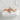 Three Stone Bypass Ring, rose gold plated, front view