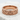 Celtic Claddagh Ring, rose gold plated, front view on stone