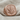 Cannabis Leaf Ring, rose plated silver, front view on fabric