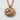 Great Wave Oval Pendant, rose gold finish, front view