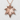 Momiji Maple Leaf Pendant, rose gold, product photo on textured surface