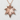Momiji Maple Leaf Pendant, rose gold, product photo on textured surface