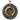 Zen enso circle pendant, two color, front view on white background