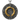Close-up of 925 sterling silver Enso circle pendant featuring a hammered oxidized disc and gold vermeil Zen ring.