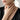 Path Kanji Ring worn on model hand, angled front view