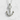 Close-up of maritime gothic anchor pendant highlighting the finely carved moth and 925 sterling silver textures.