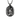 925 sterling silver self made man pendant showing muscular figure carving himself from stone on black background