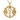 Gold vermeil Sigil of Lucifer pendant featuring a blue opal, roses, and crescent moons on a white background