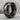 Cracked Hoop Earring, black rhodium, product photo on rock surface