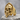 Masonic Skull Archer Ring, gold vermeil, three-quarter view on rock