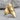 Hexagon archer ring, gold vermeil, front angled view
