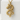 Japanese Ryu Dragon Pendant, gold vermeil, product photo on stone surface