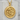 Dragon Coin Pendant, gold vermeil, product photo on stone stand