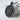 St. Christopher Medal Pendant, black rhodium plated, product view