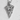 Pizza slice pendant, polished silver, front view