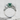 Skull engagement ring in polished silver, angled product photo
