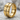 Repaired Brutalist Ring, gold vermeil, product photo on stone