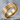 Brutalist Kintsugi Staple Ring, gold vermeil, three-quarter view on stone
