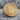 Bitcoin Coin Ring, gold vermeil, front view on stone