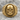 Hourglass Memento Mori Ring, gold vermeil, front view on stone