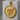 Interlocking Venus Mars Medallion Pendant, gold vermeil, front product photo