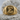 Greek Sigma Wolf Ring, gold vermeil, front view on stone