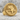 Facta Non Verba signet ring, gold vermeil finish, front product photo